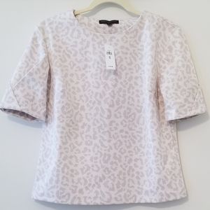 NWT Banana Republic Cream Leopard Top